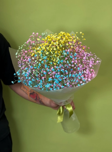 Монобукет с гипсофиллой от интернет-магазина цветов в 